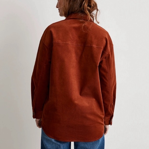 NWT Madewell Corduroy Twill Oversized Shirt Jacket - Picture 3 of 14